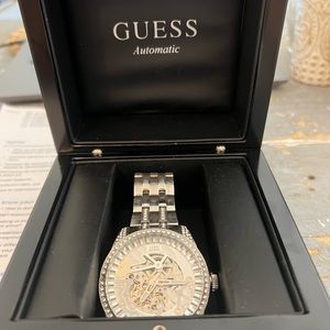 Men’s GUESS Silver Crystal Watch